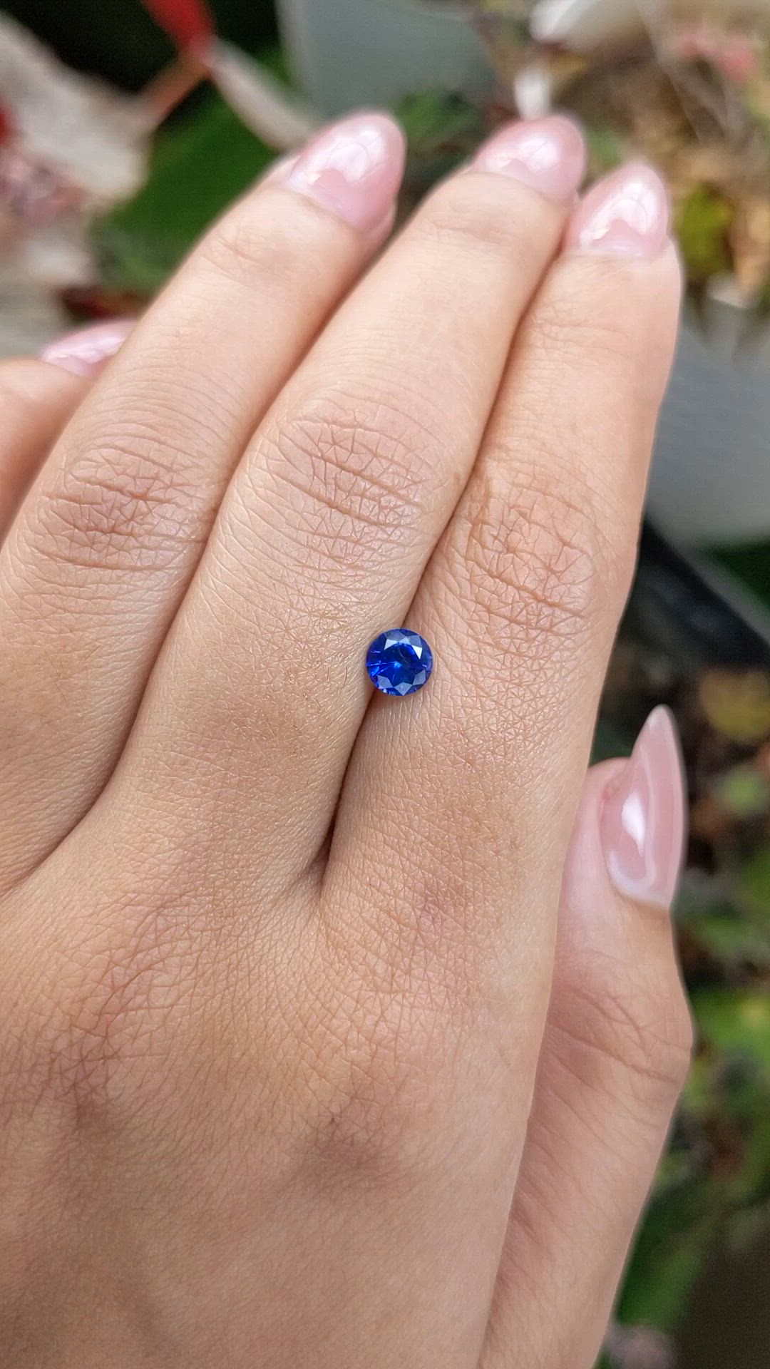 0.63 Ct. Blue Sapphire from Ceylon (Sri Lanka) Size Video