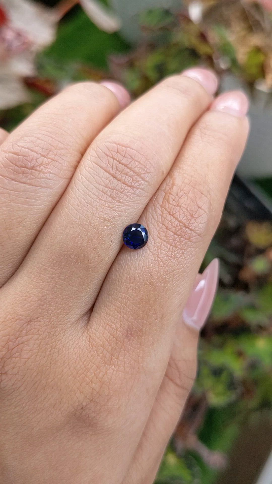 0.64 Ct. Blue Sapphire from Ceylon (Sri Lanka) Size Video