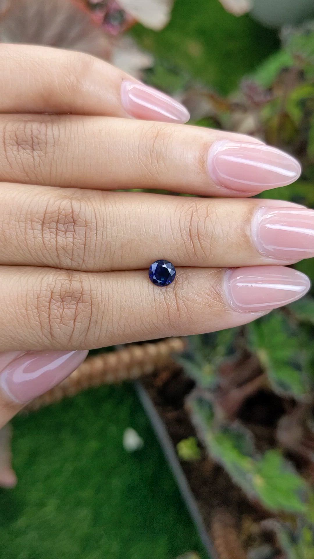 0.64 Ct. Blue Sapphire from Ceylon (Sri Lanka) Size Video