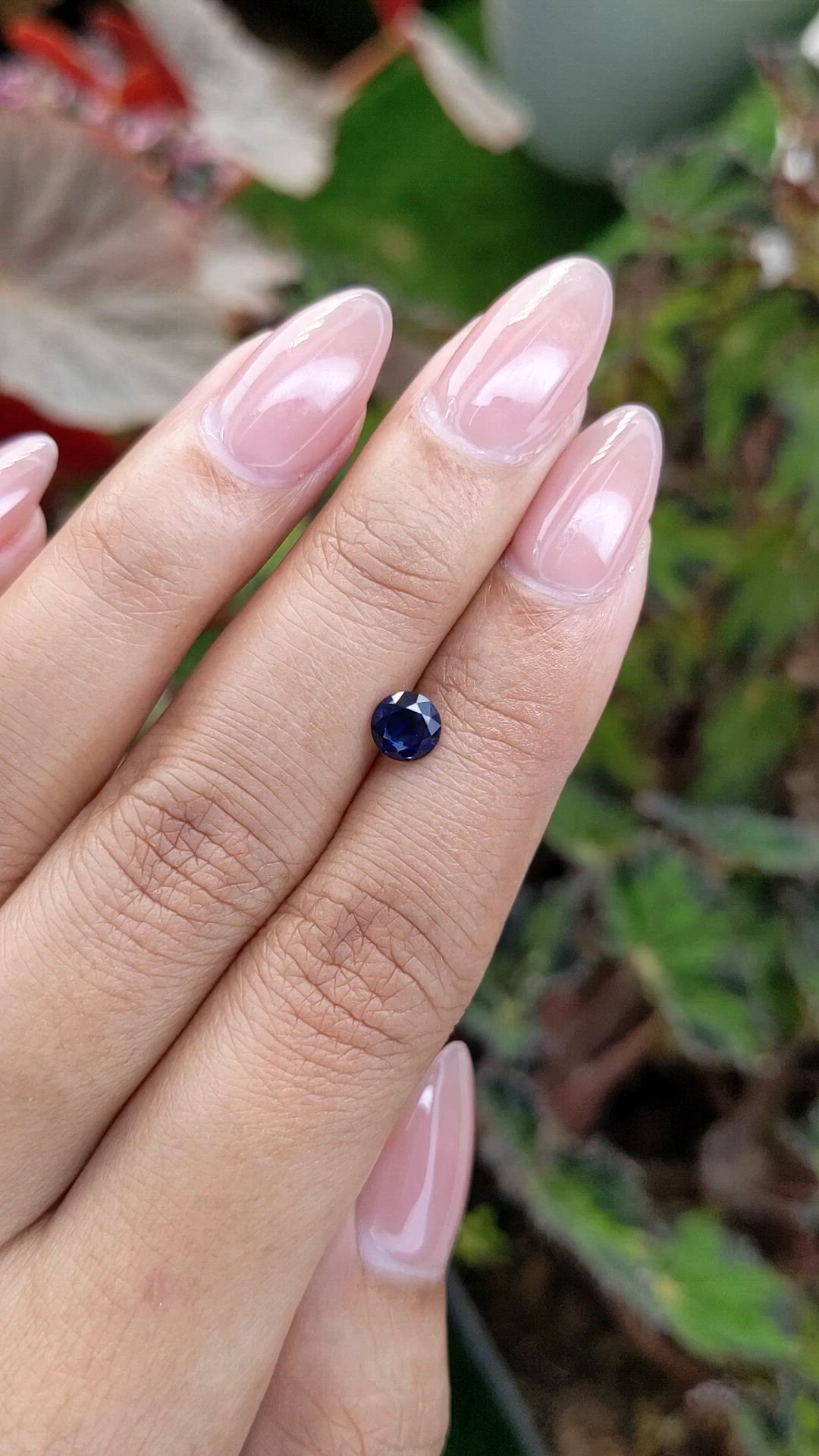 0.64 Ct. Blue Sapphire from Ceylon (Sri Lanka) Size Video