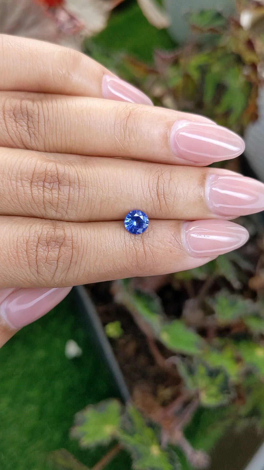 0.81 Ct. Blue Sapphire from Ceylon (Sri Lanka) Size Video