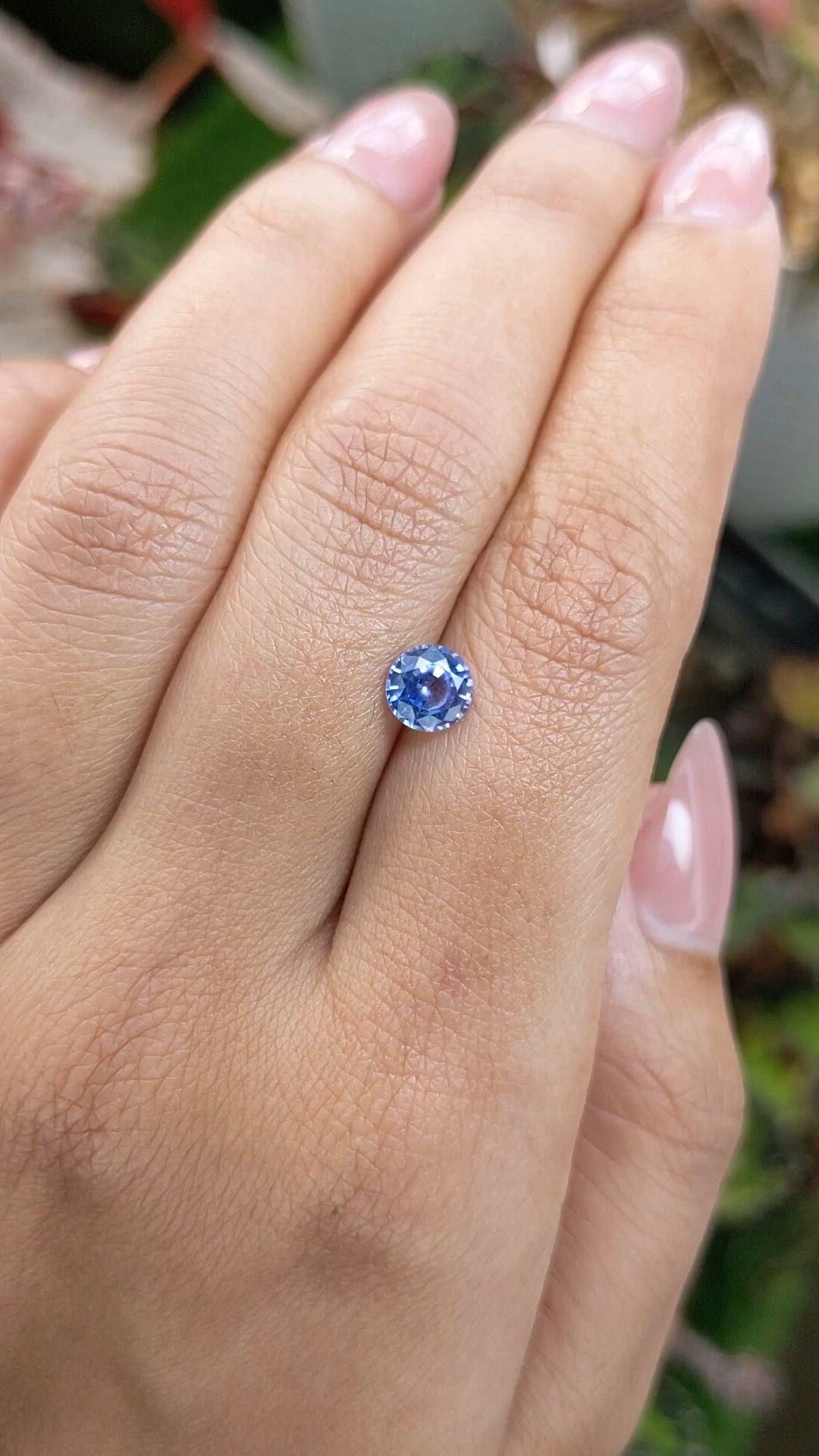 0.95 Ct. Blue Sapphire from Ceylon (Sri Lanka) Size Video