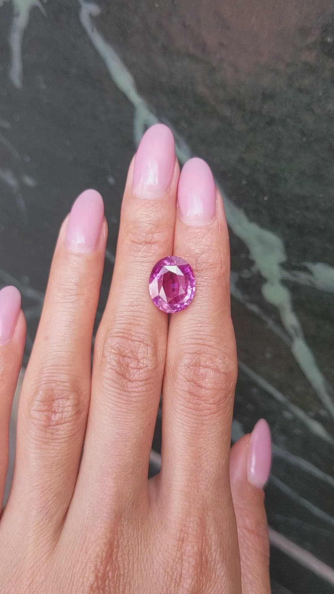 6.49 Ct. Pink Sapphire from Madagascar Size Video