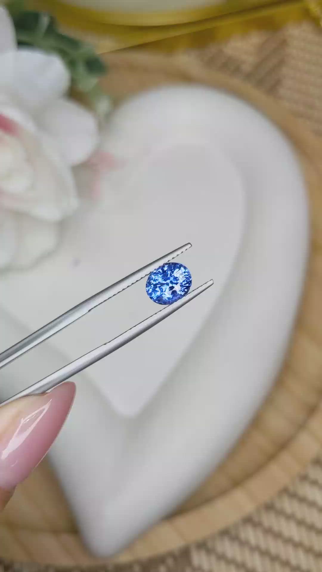 2.01 Ct. Blue Sapphire from Ceylon (Sri Lanka) Size Video