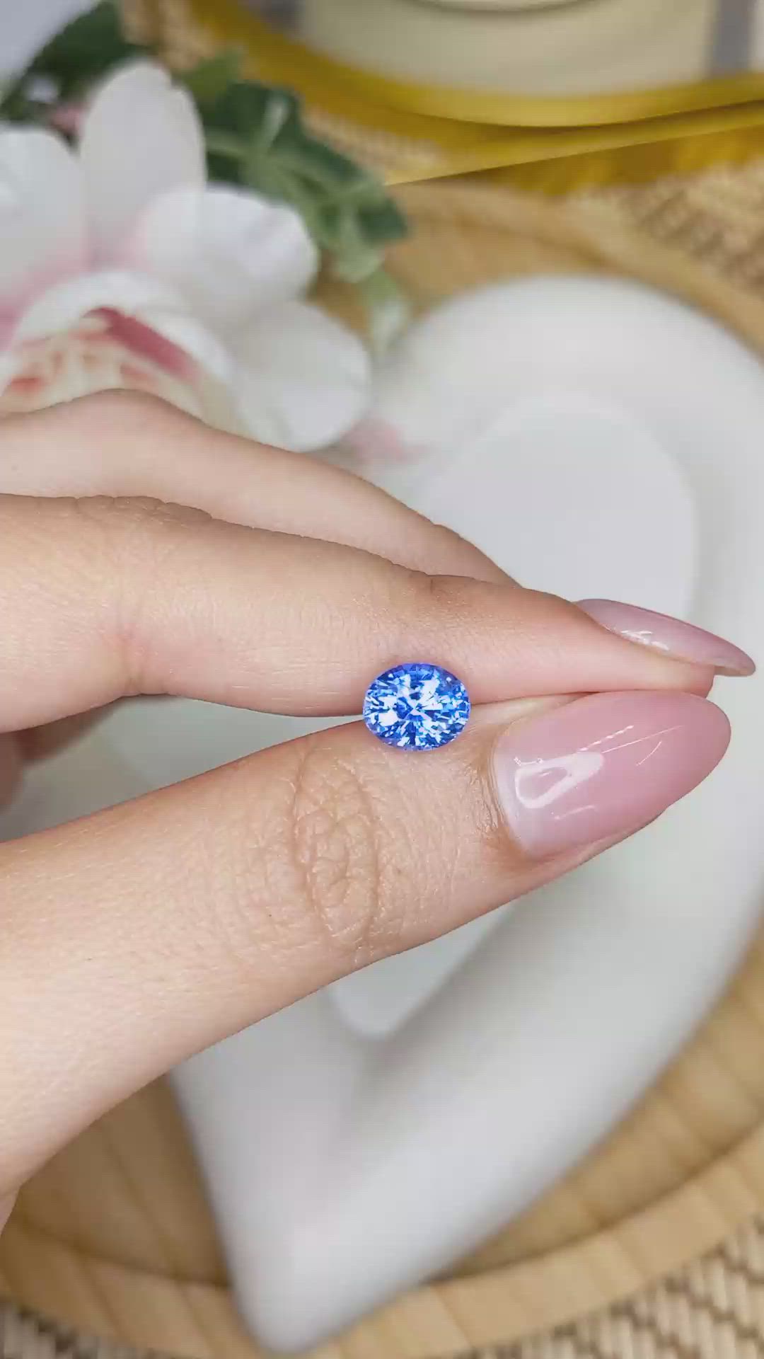 2.01 Ct. Blue Sapphire from Ceylon (Sri Lanka) Size Video