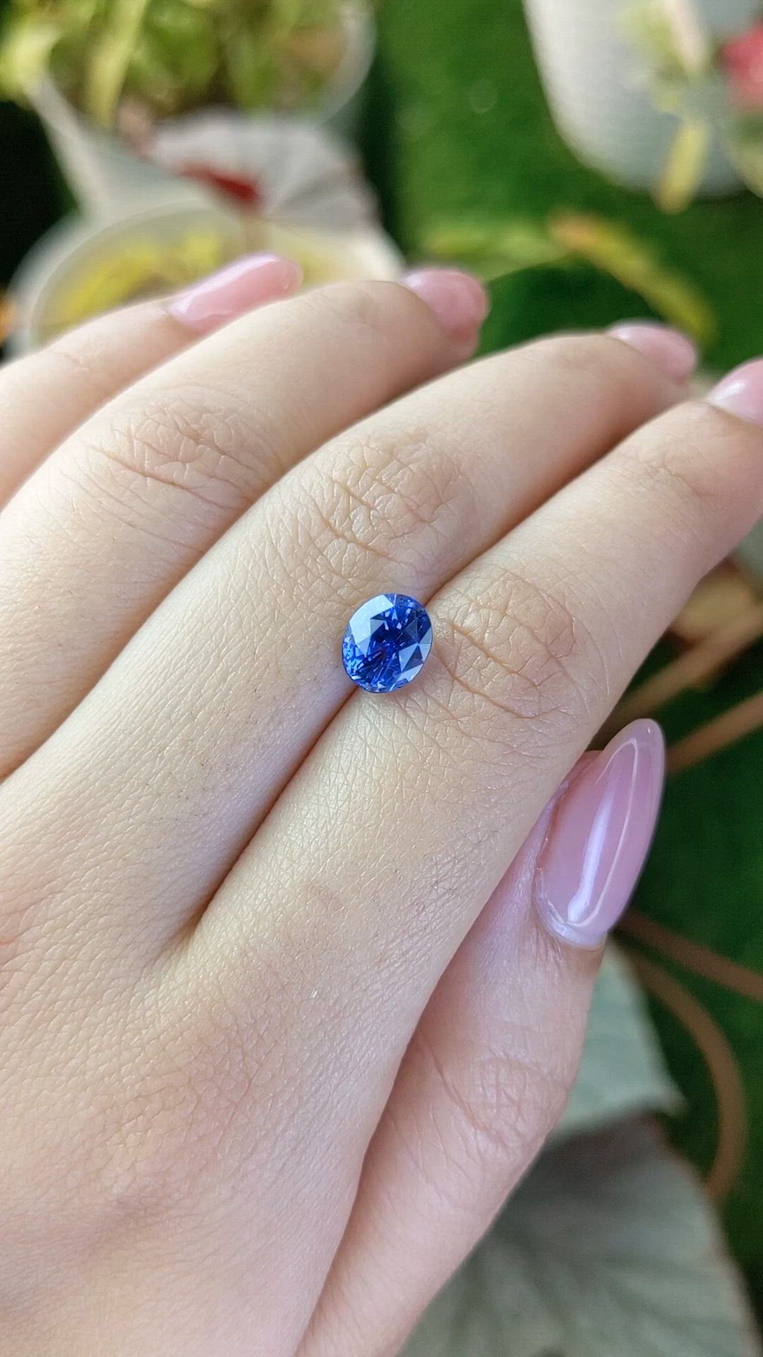 2.01 Ct. Blue Sapphire from Ceylon (Sri Lanka) Size Video