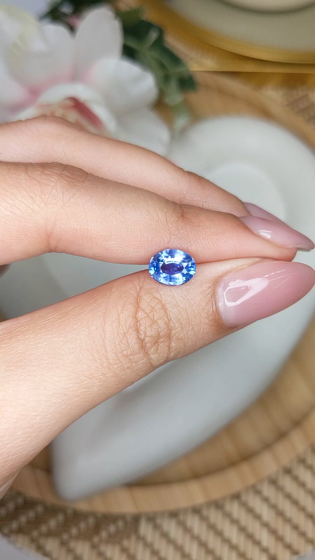 1.76 Ct. Blue Sapphire from Ceylon (Sri Lanka) Size Video