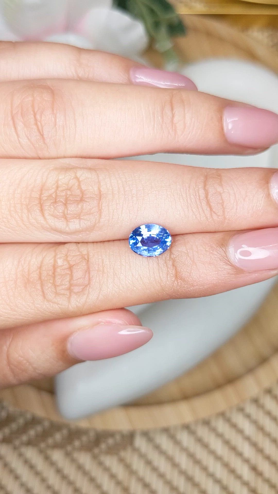 1.76 Ct. Blue Sapphire from Ceylon (Sri Lanka) Size Video