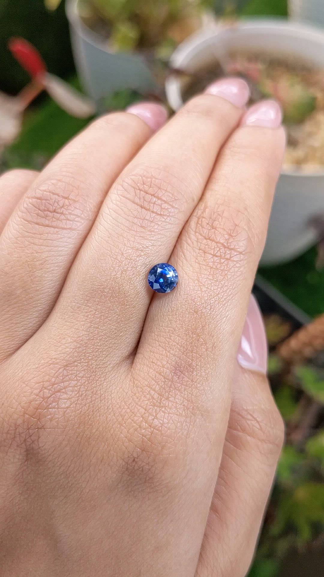 1.13 Ct. Blue Sapphire from Ceylon (Sri Lanka) Size Video
