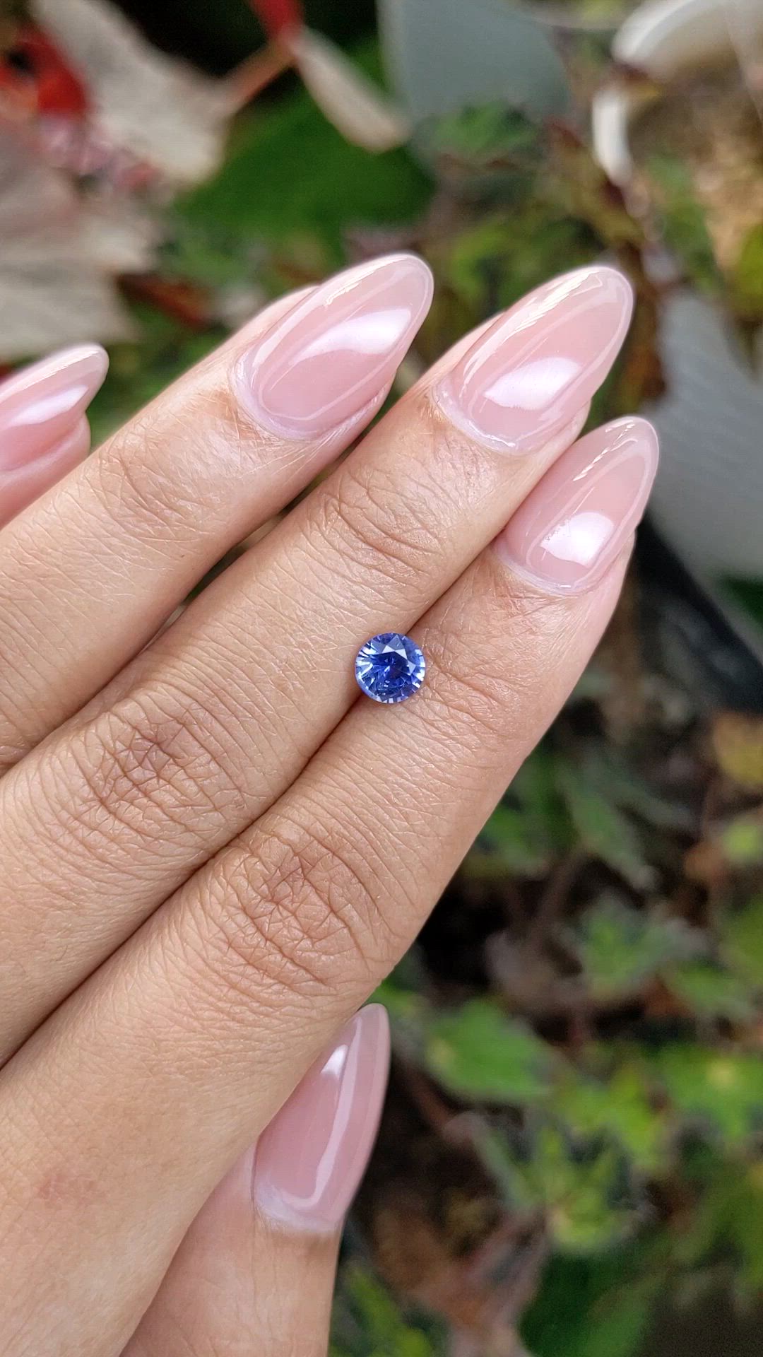0.79 Ct. Blue Sapphire from Ceylon (Sri Lanka) Size Video