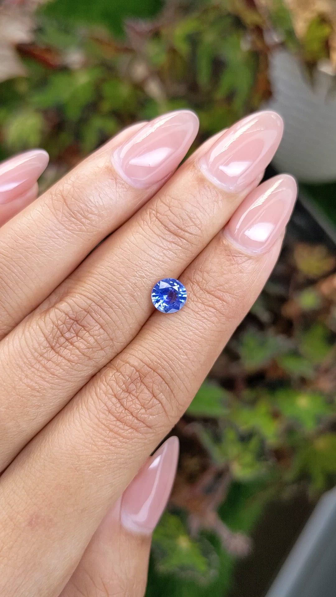 0.98 Ct. Blue Sapphire from Ceylon (Sri Lanka) Size Video