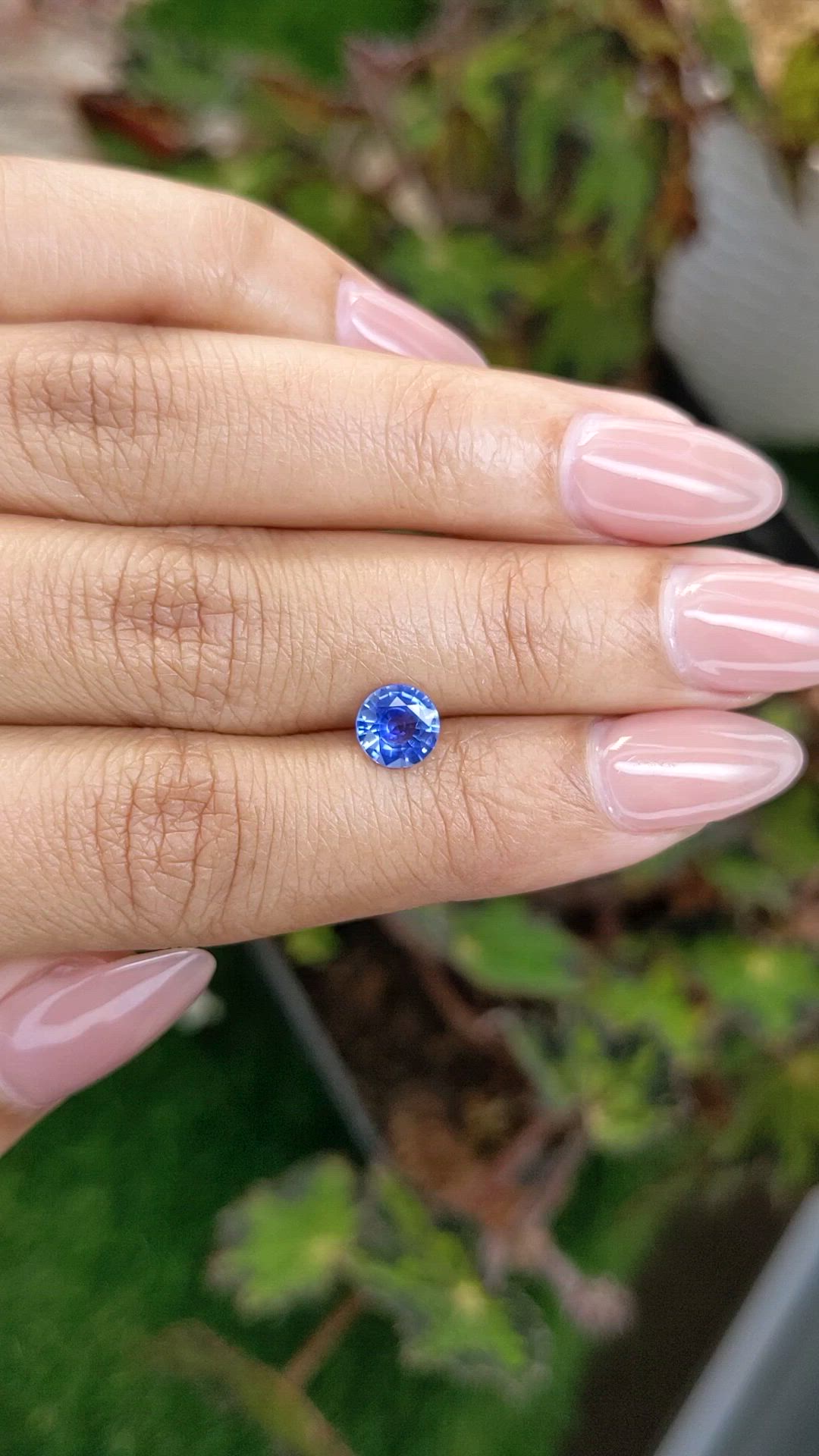 0.98 Ct. Blue Sapphire from Ceylon (Sri Lanka) Size Video