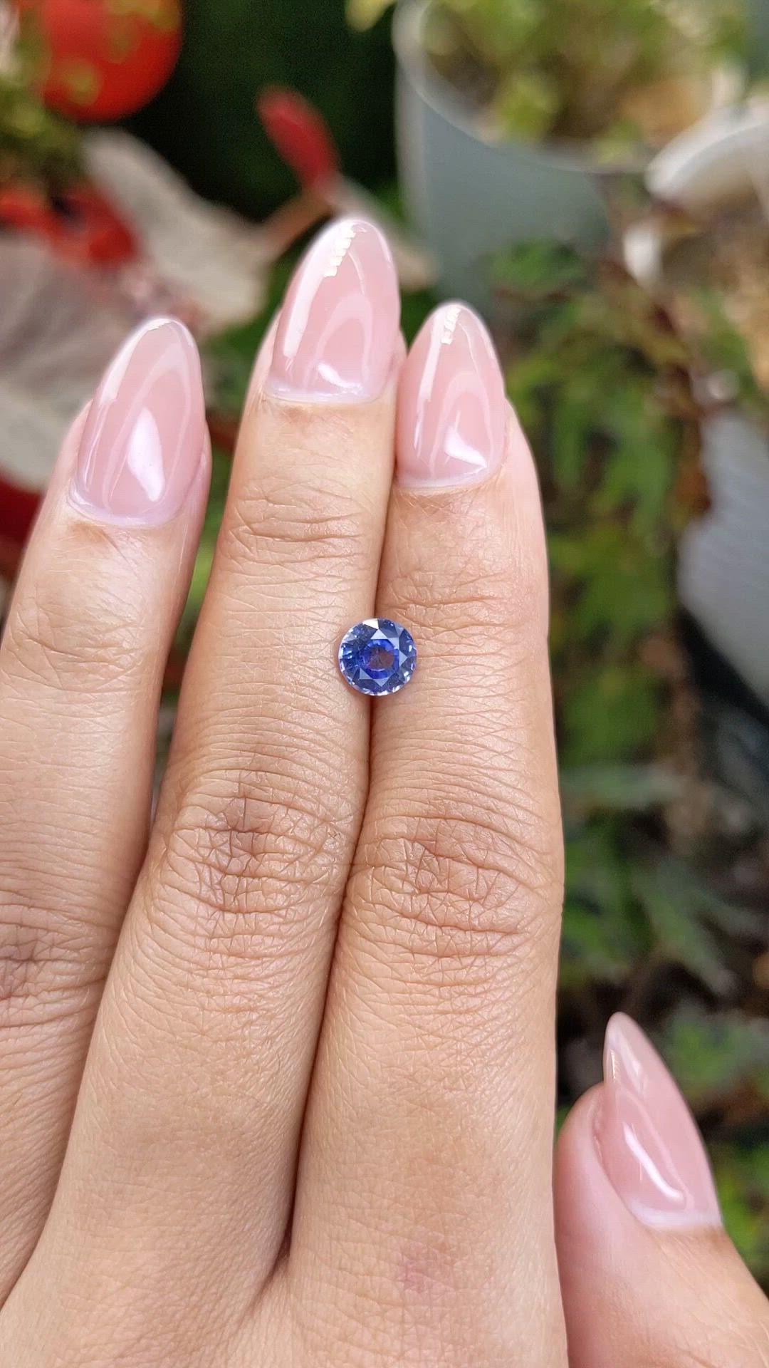 1.19 Ct. Blue Sapphire from Ceylon (Sri Lanka) Size Video