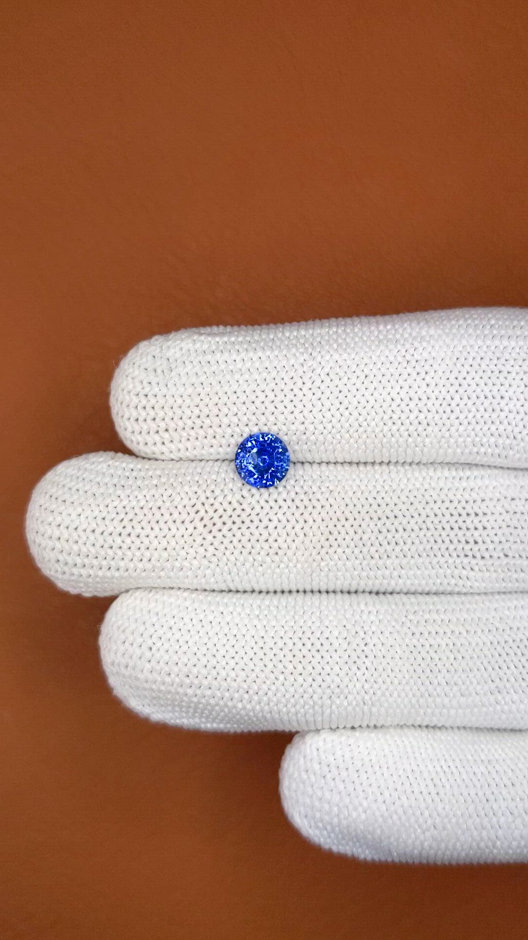 1.20 Ct. Blue Sapphire from Ceylon (Sri Lanka) Size Video