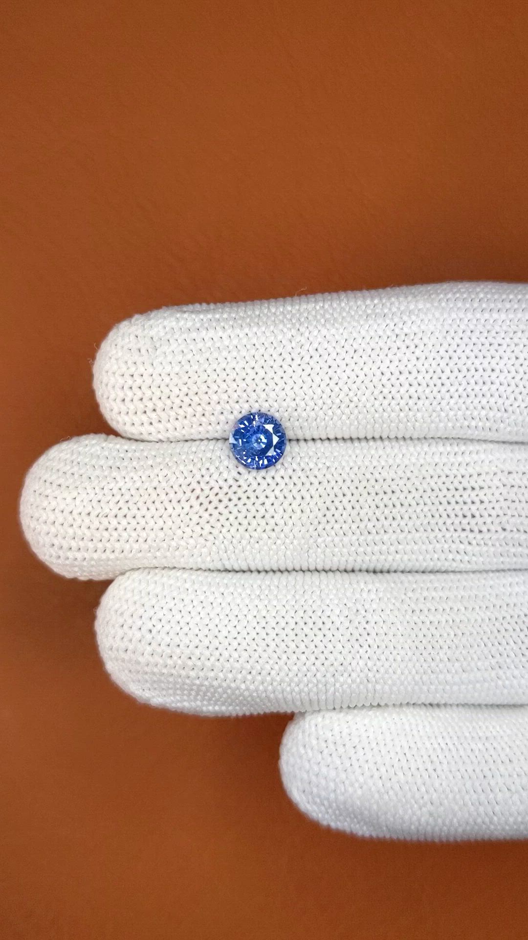 1.22 Ct. Blue Sapphire from Ceylon (Sri Lanka) Size Video