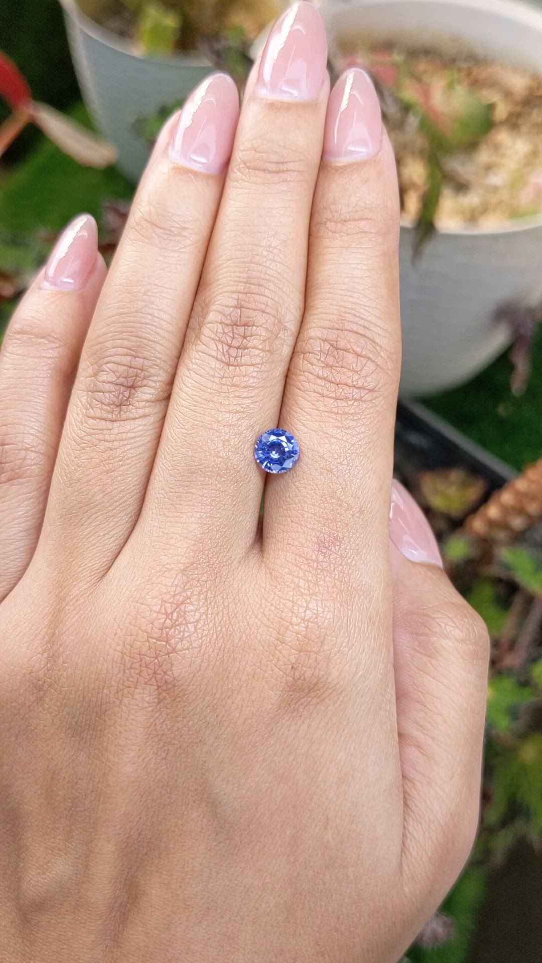 1.22 Ct. Blue Sapphire from Ceylon (Sri Lanka) Size Video