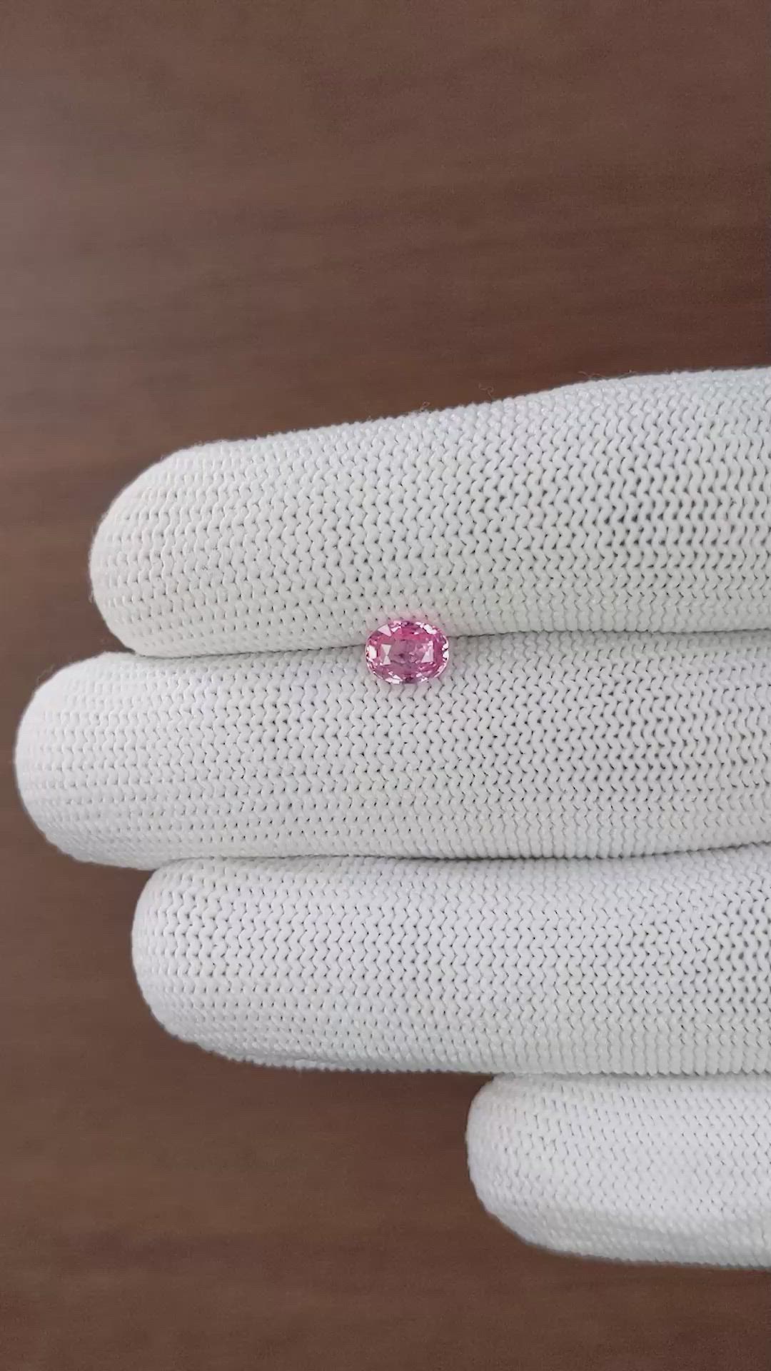 1.03 Ct. Pink Sapphire from Madagascar Size Video