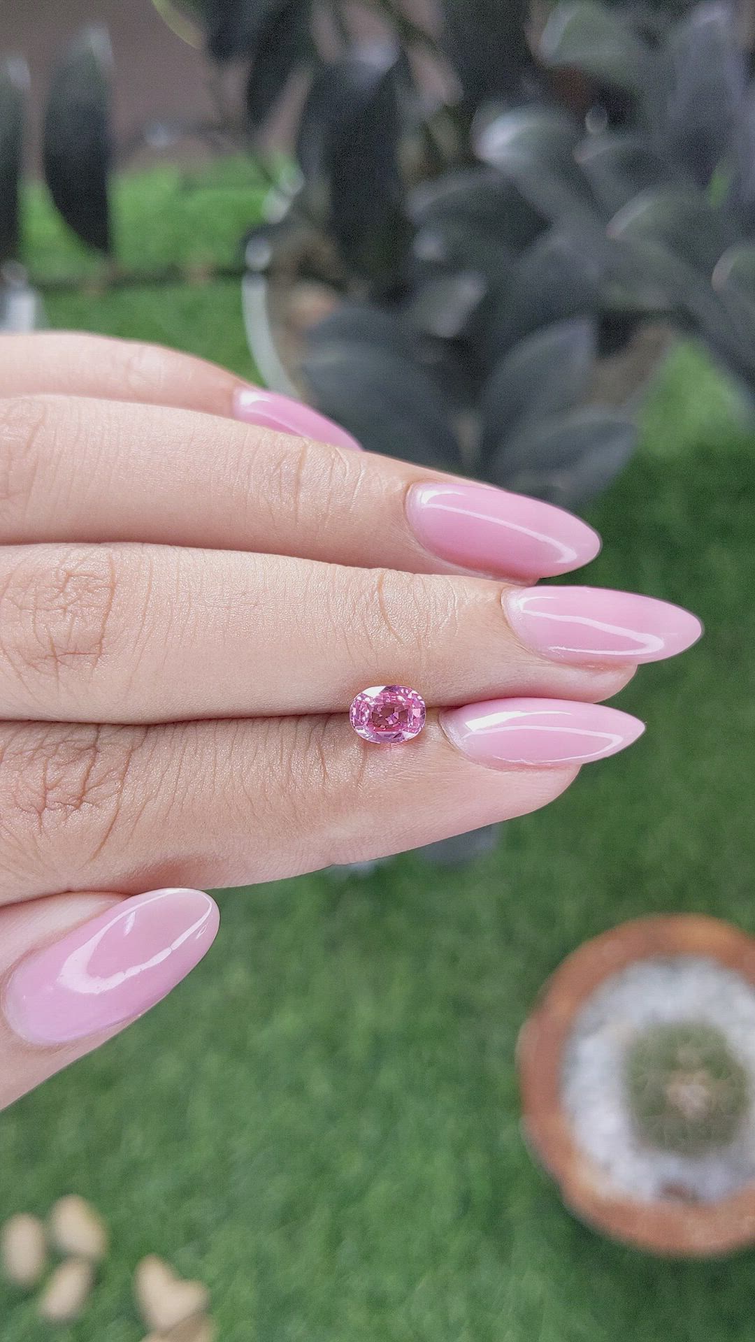 1.03 Ct. Pink Sapphire from Madagascar Size Video