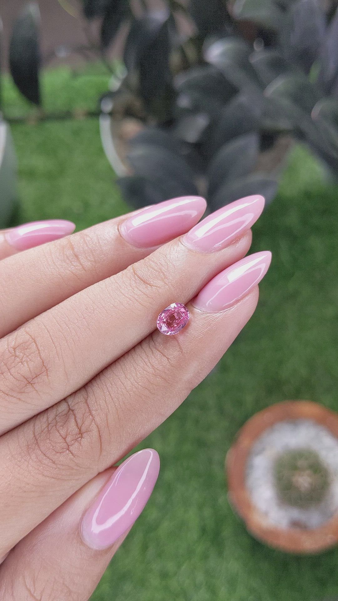 1.03 Ct. Pink Sapphire from Madagascar Size Video