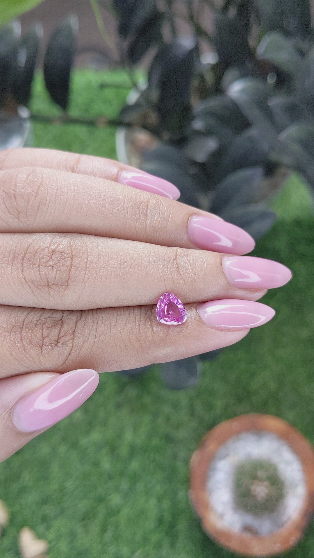 1.07 Ct. Pink Sapphire from Madagascar Size Video