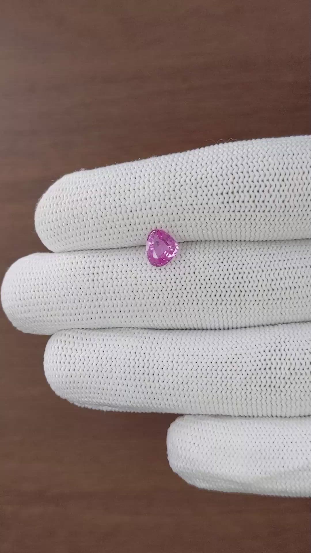 1.07 Ct. Pink Sapphire from Madagascar Size Video