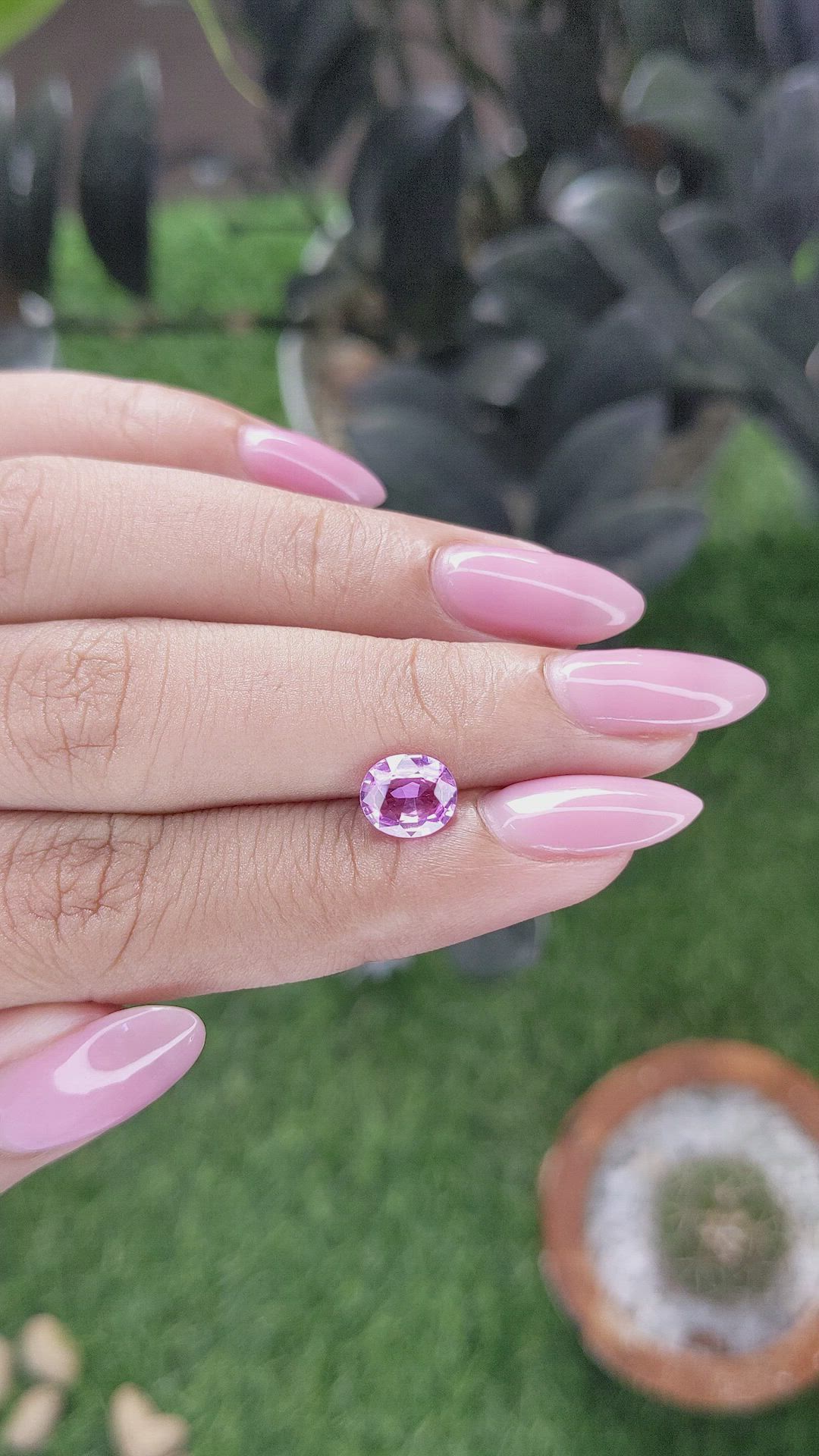 1.36 Ct. Pink Sapphire from Madagascar Size Video