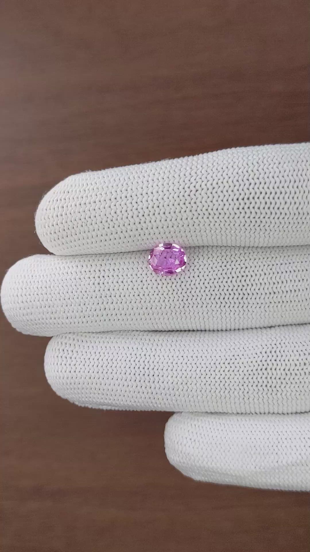 1.36 Ct. Pink Sapphire from Madagascar Size Video
