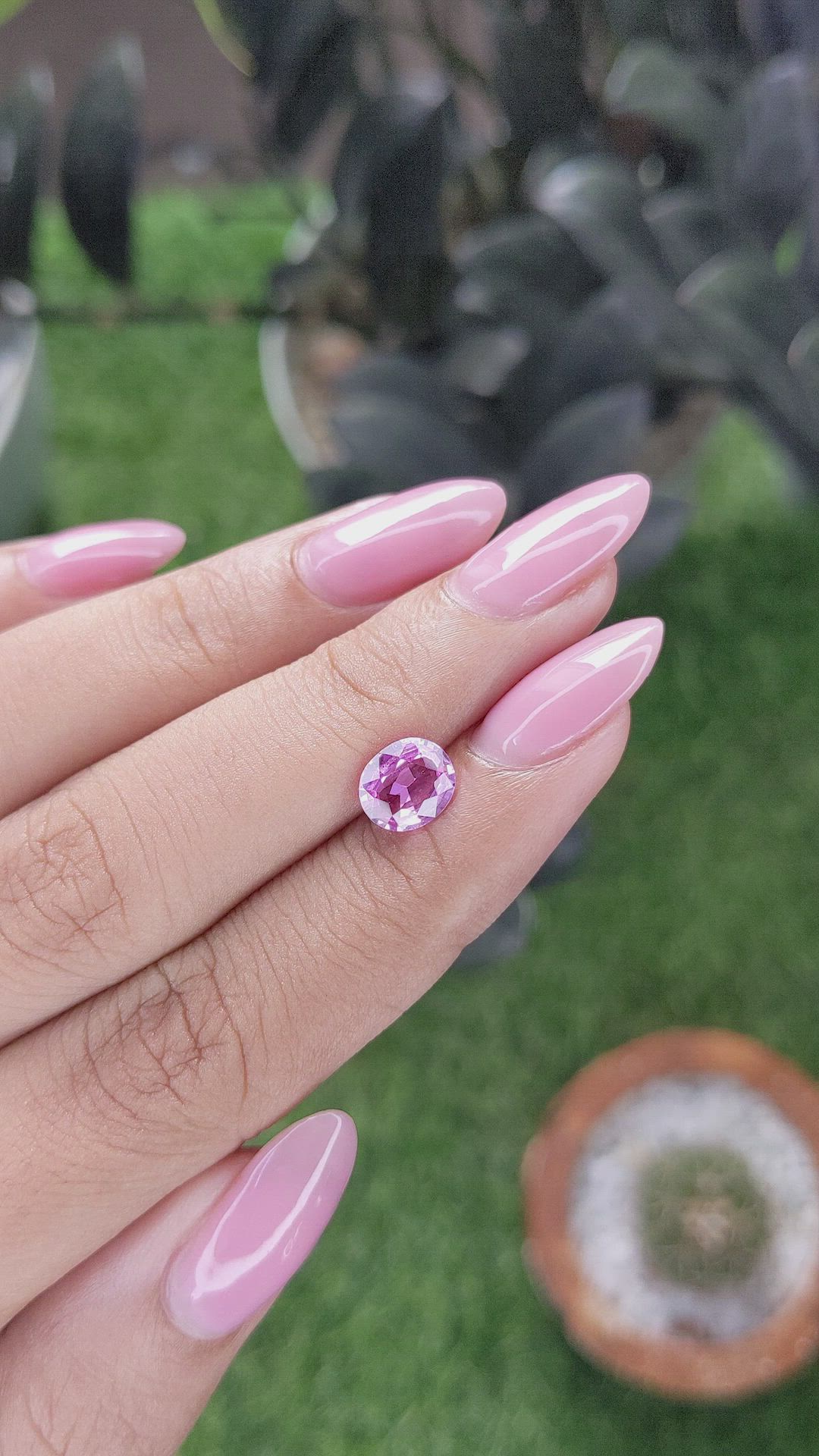 1.36 Ct. Pink Sapphire from Madagascar Size Video