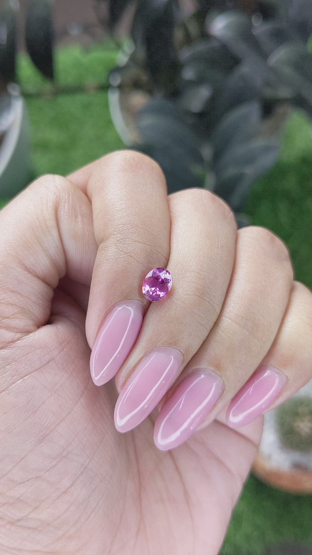 1.03 Ct. Purplish Pink Sapphire from Madagascar Size Video