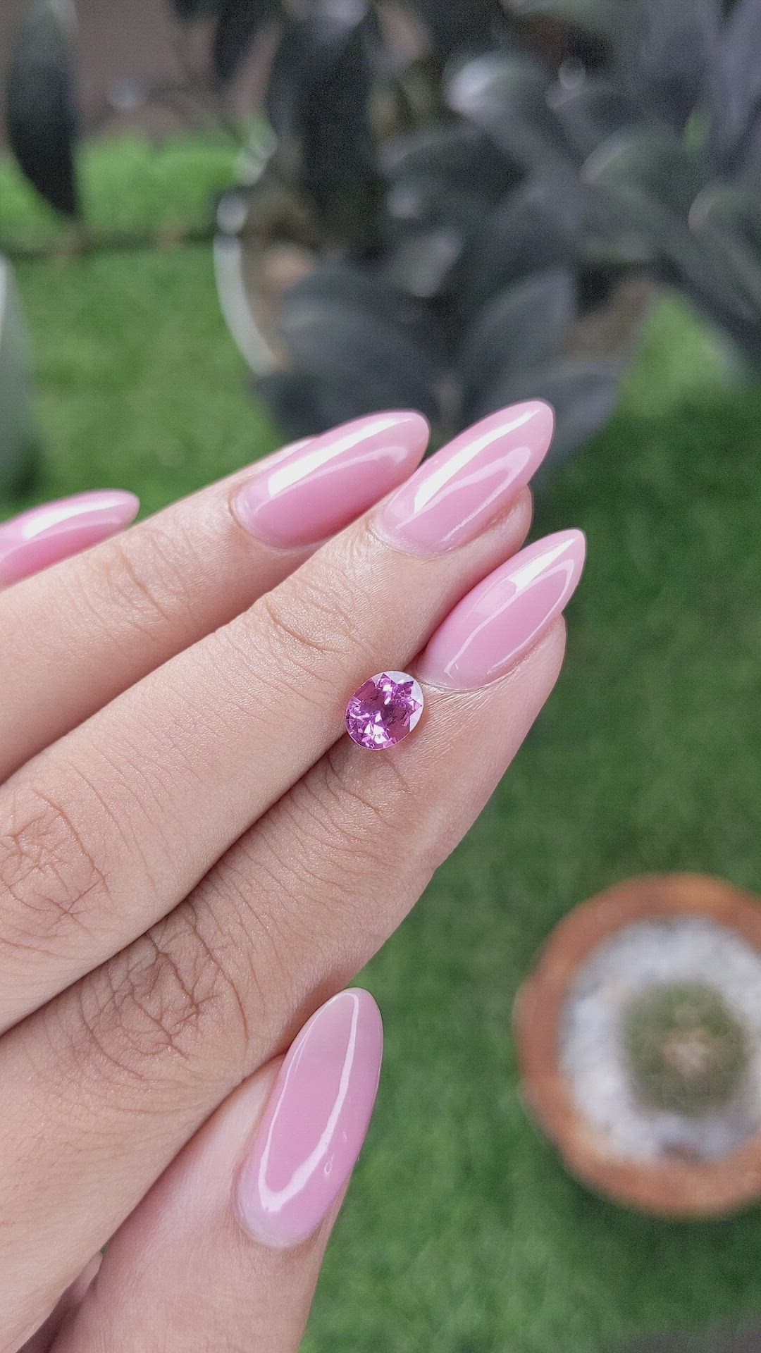 1.03 Ct. Purplish Pink Sapphire from Madagascar Size Video