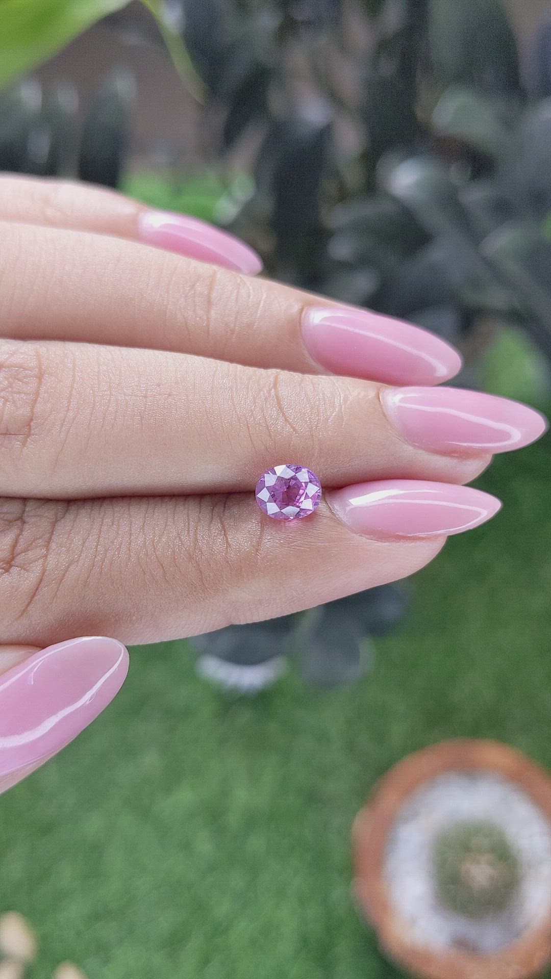 1.12 Ct. Purplish Pink Sapphire from Madagascar Size Video
