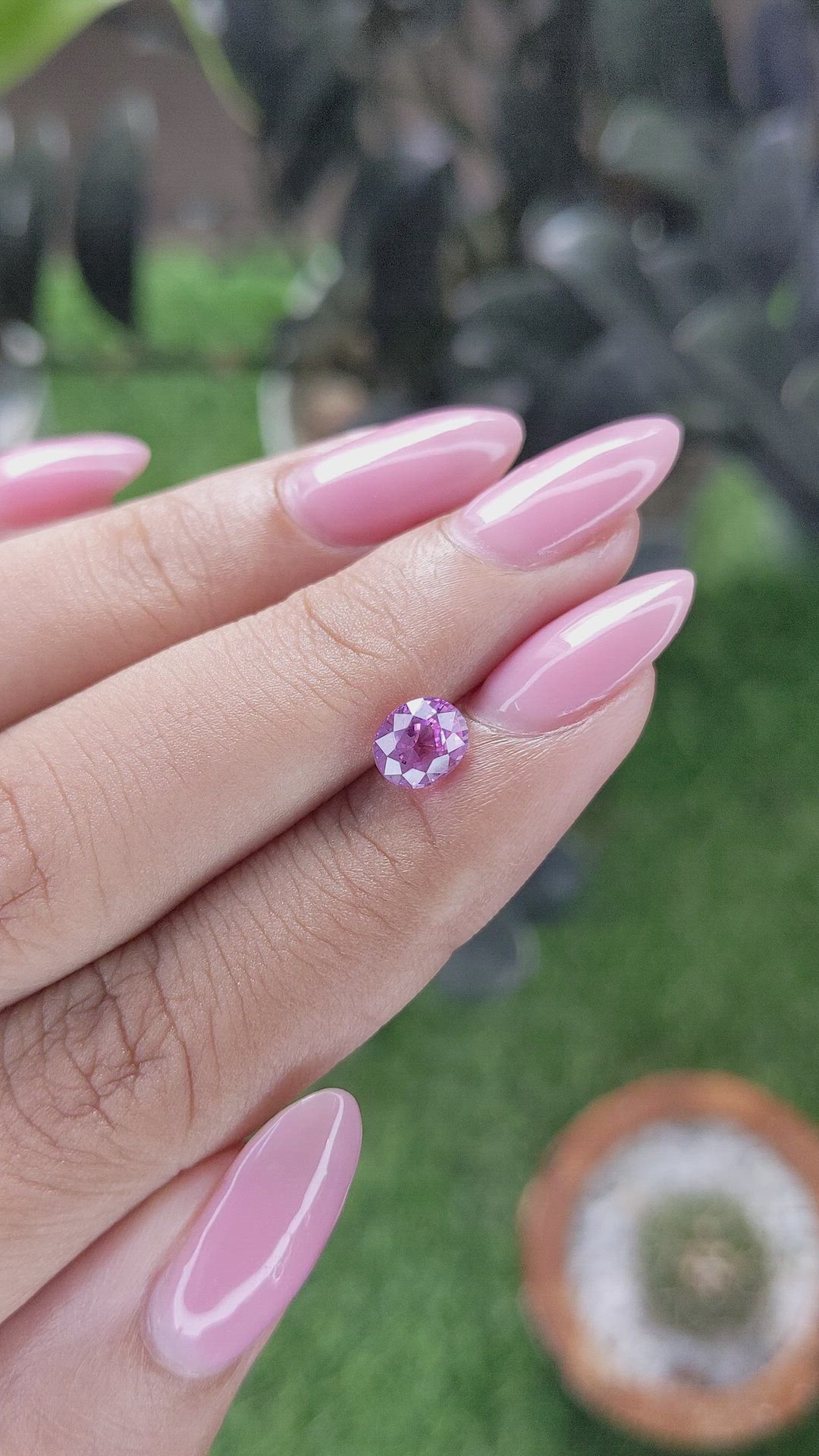 1.12 Ct. Purplish Pink Sapphire from Madagascar Size Video