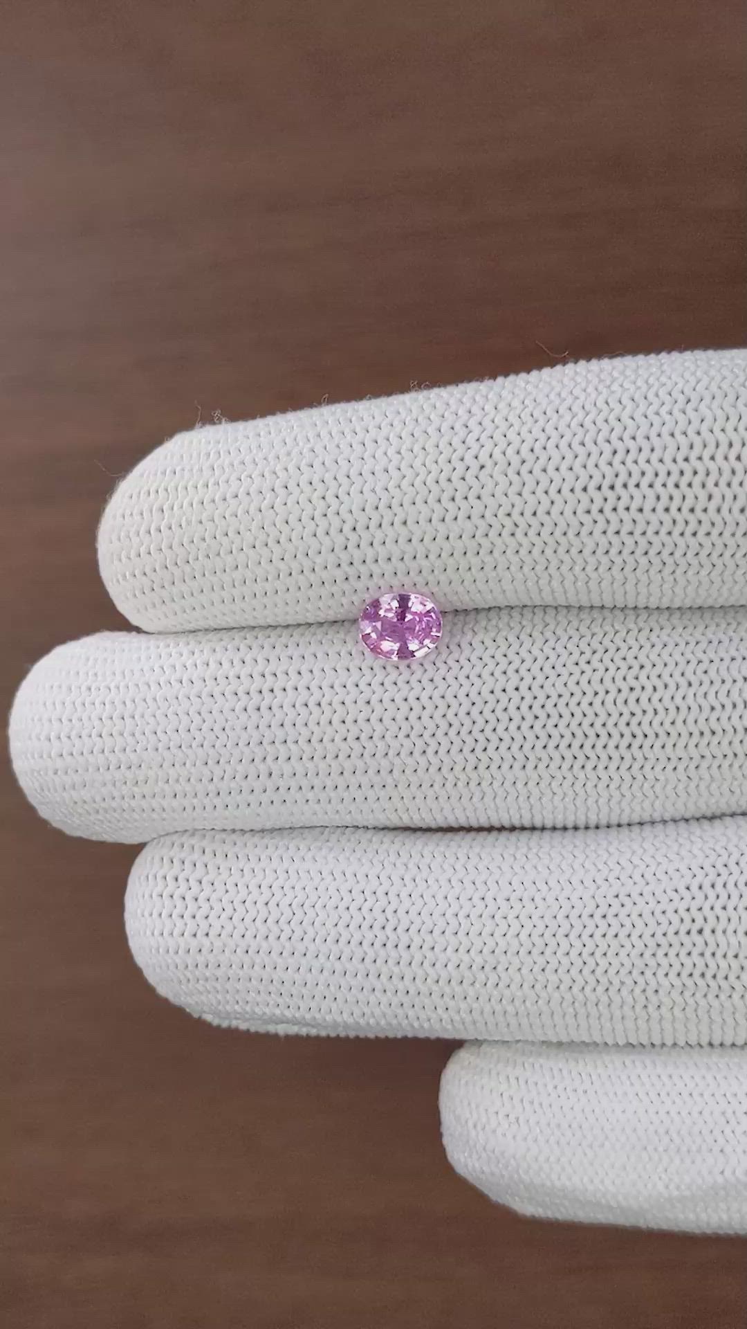 1.03 Ct. Purplish Pink Sapphire from Madagascar Size Video