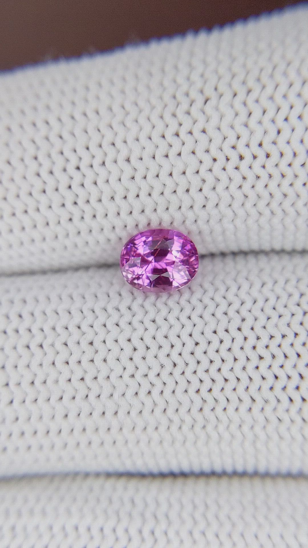 1.03 Ct. Purplish Pink Sapphire from Madagascar Size Video