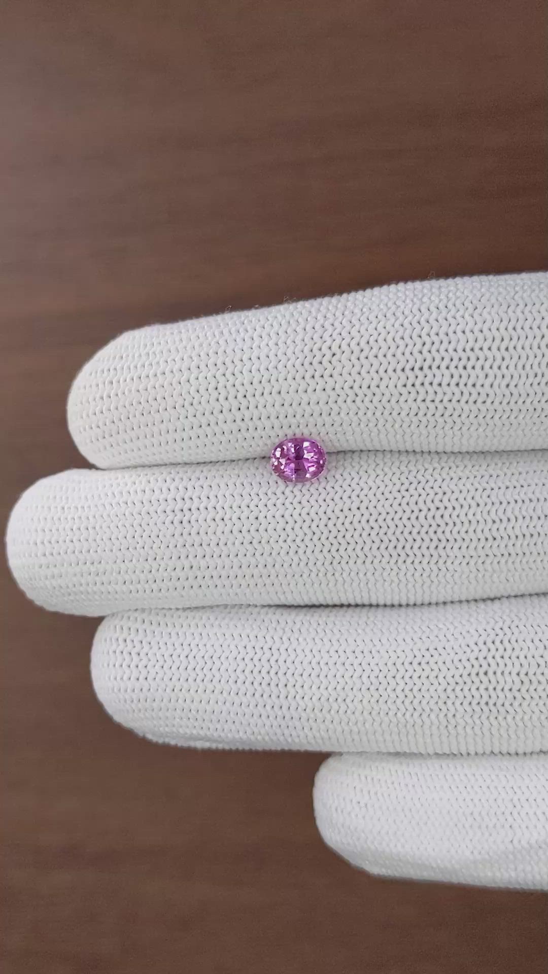 1.03 Ct. Purplish Pink Sapphire from Madagascar Size Video