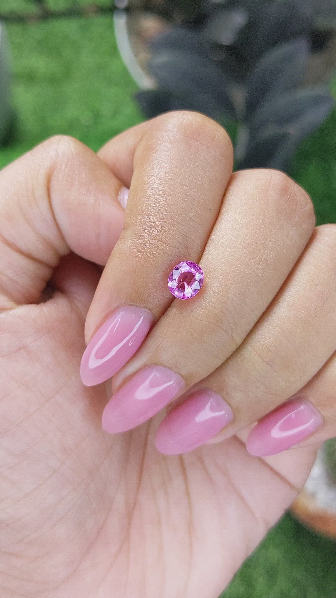 1.05 Ct. Pink Sapphire from Madagascar Size Video