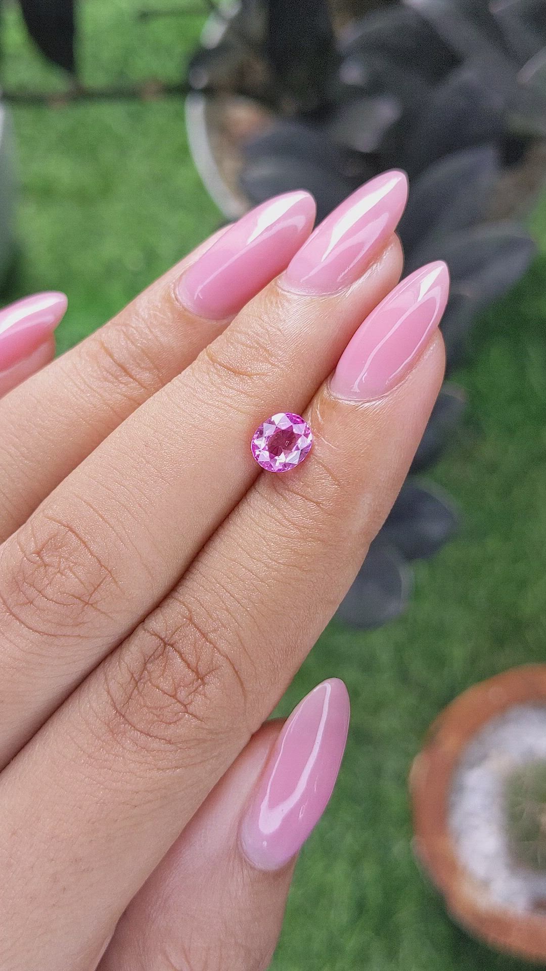 1.05 Ct. Pink Sapphire from Madagascar Size Video