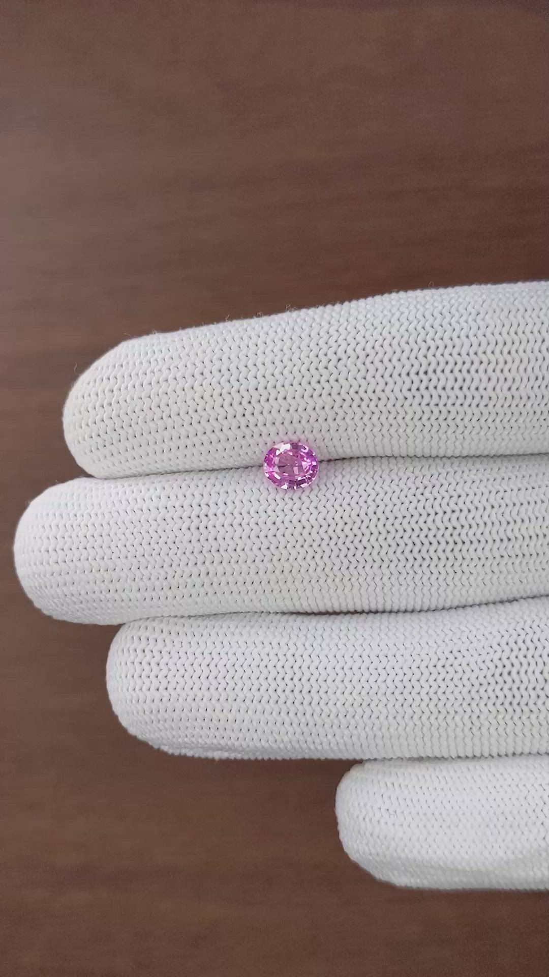 1.05 Ct. Pink Sapphire from Madagascar Size Video