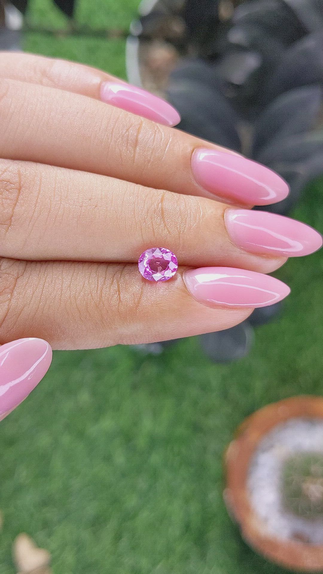 1.05 Ct. Pink Sapphire from Madagascar Size Video