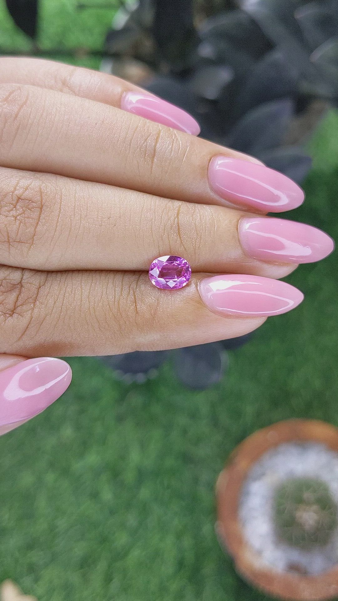 1.08 Ct. Purplish Pink Sapphire from Madagascar Size Video