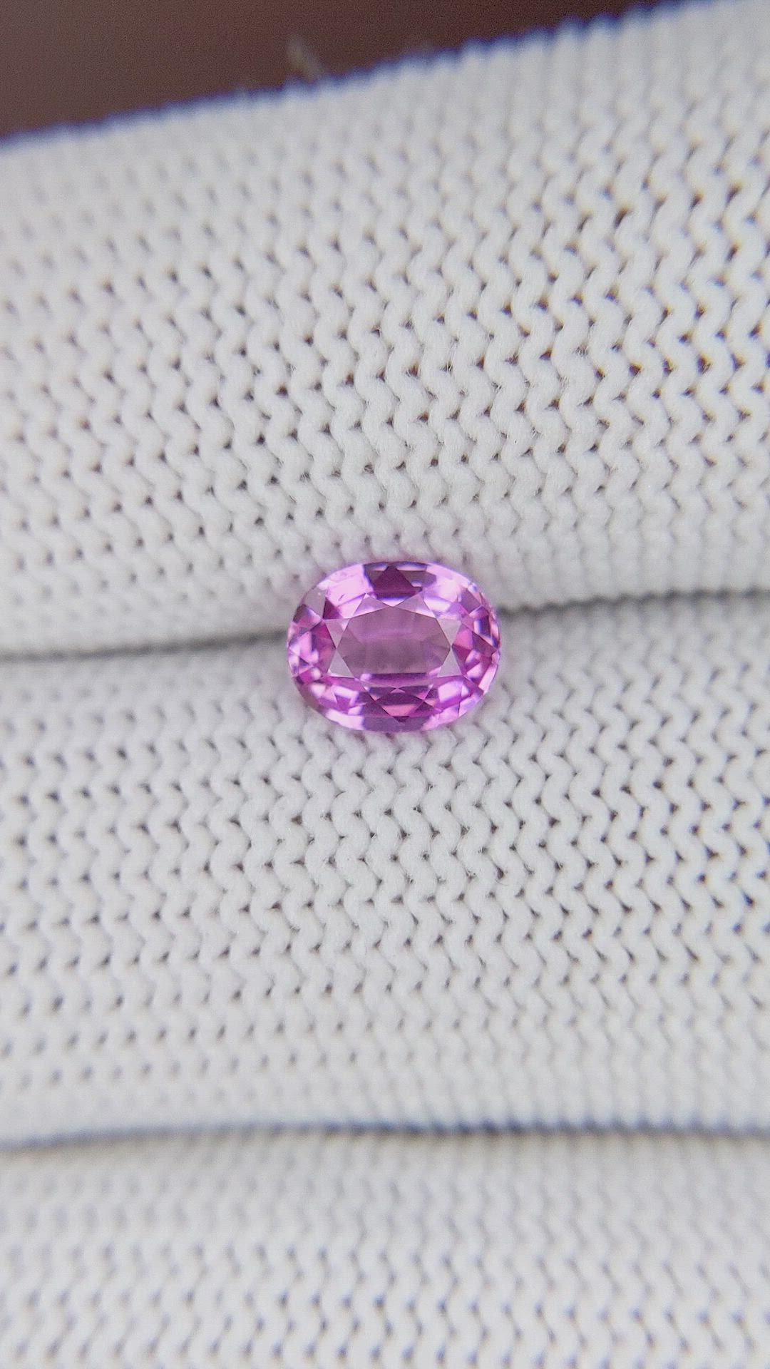 1.08 Ct. Purplish Pink Sapphire from Madagascar Size Video