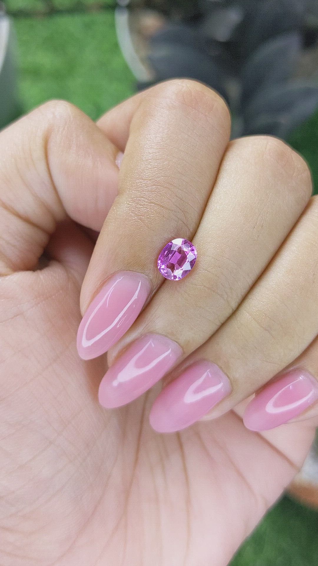 1.08 Ct. Purplish Pink Sapphire from Madagascar Size Video