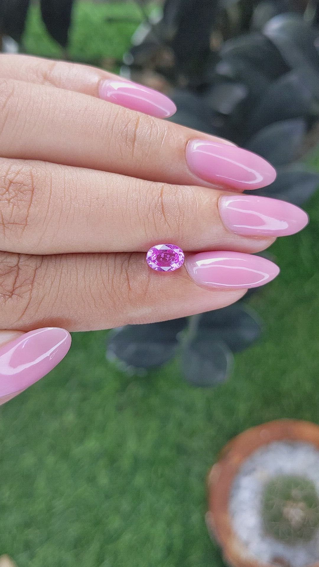1.05 Ct. Pink Sapphire from Madagascar Size Video
