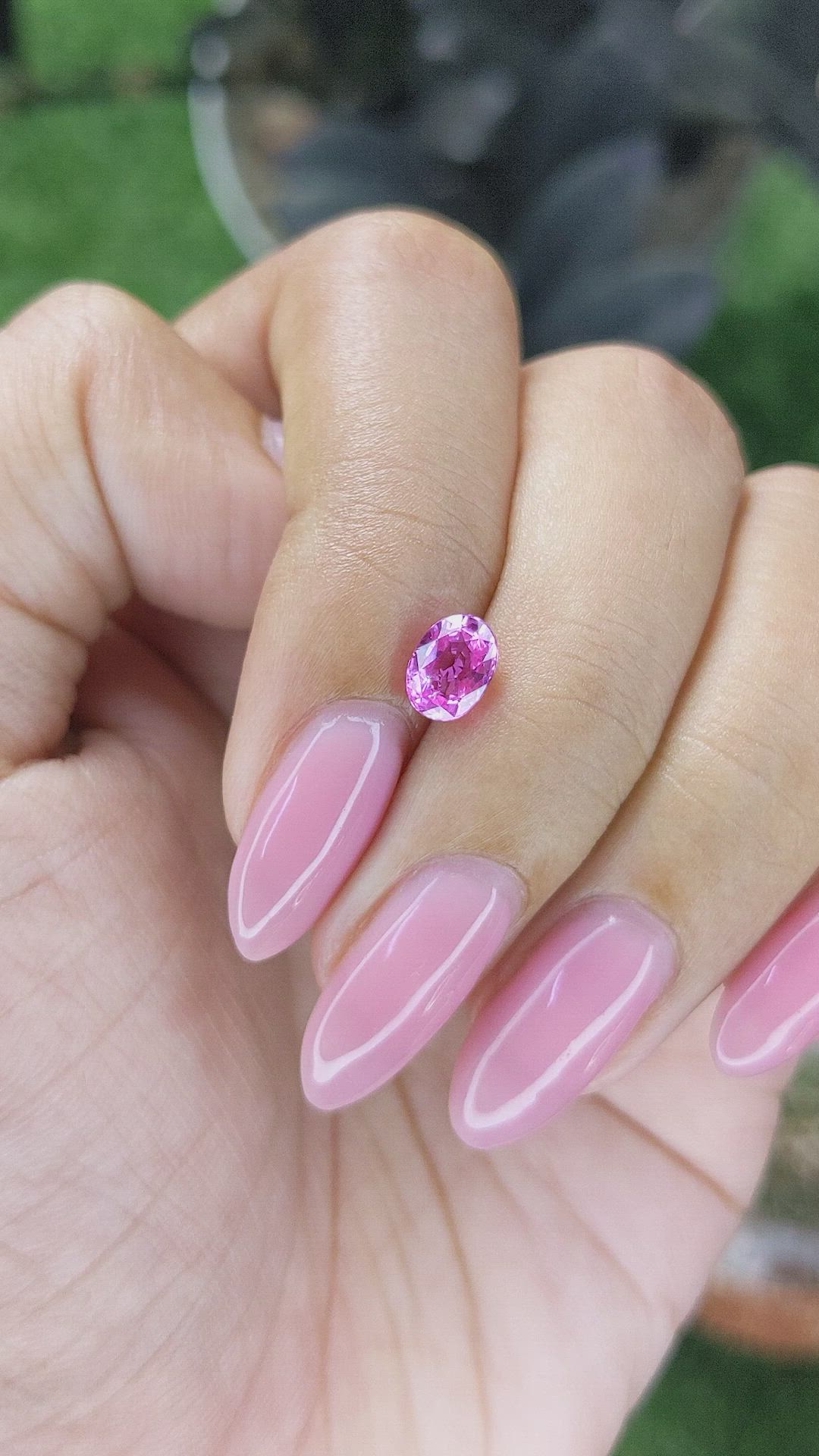 1.05 Ct. Pink Sapphire from Madagascar Size Video
