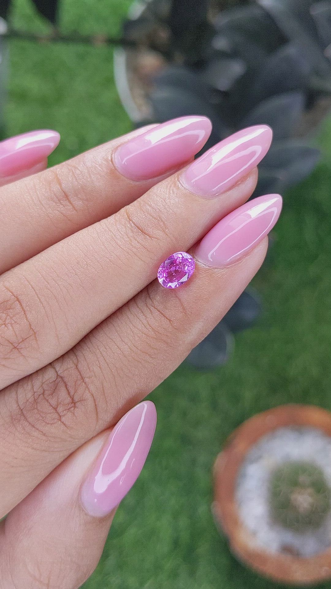1.05 Ct. Pink Sapphire from Madagascar Size Video