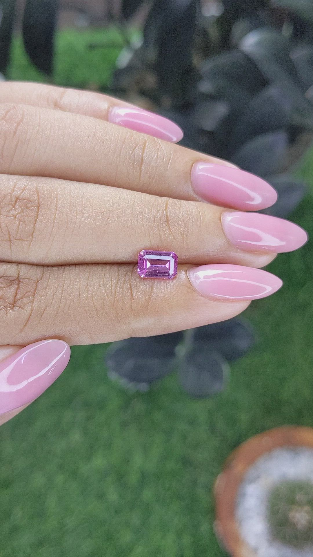 1.20 Ct. Purplish Pink Sapphire from Madagascar Size Video