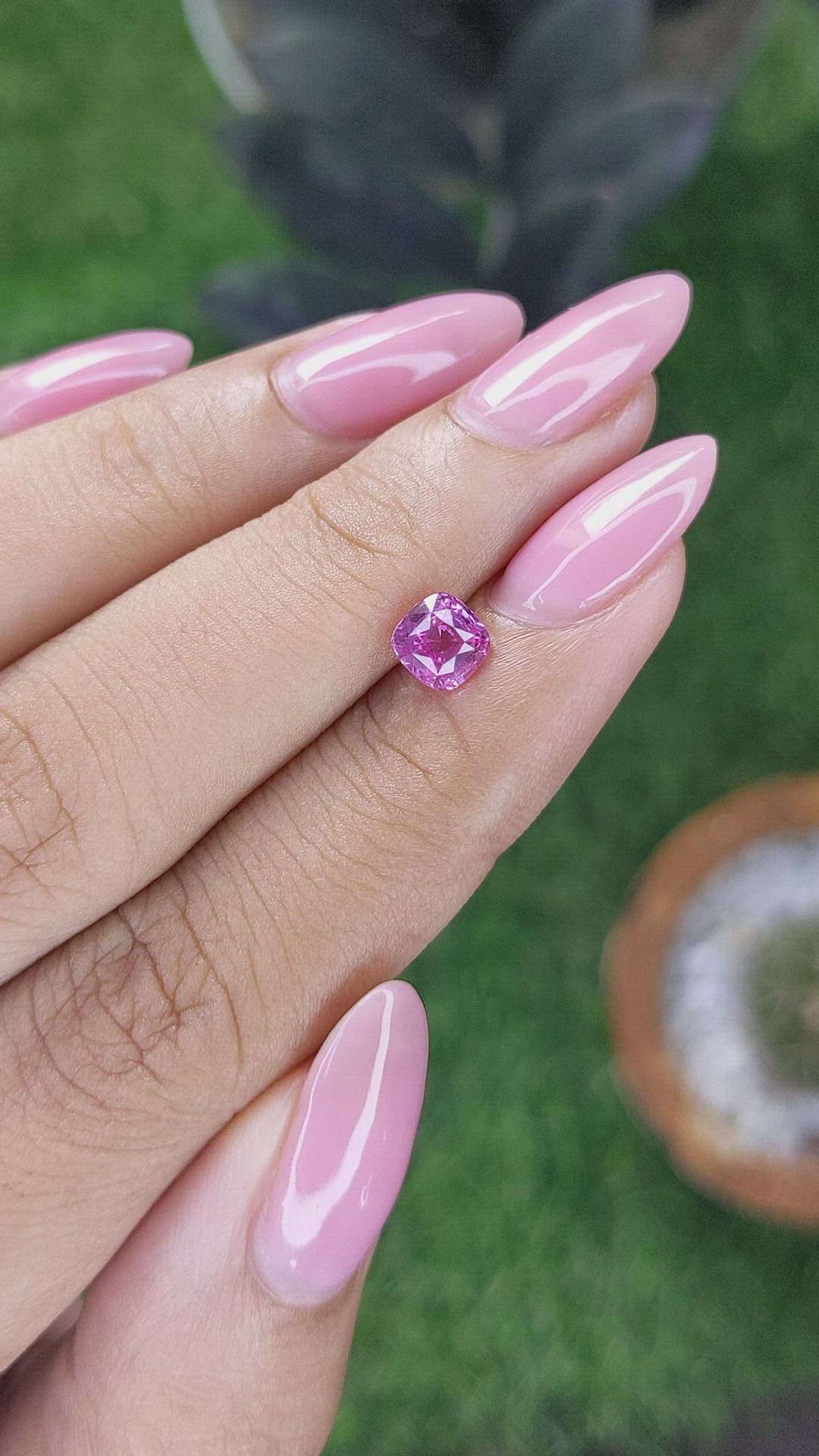 1.02 Ct. Purplish Pink Sapphire from Madagascar Size Video