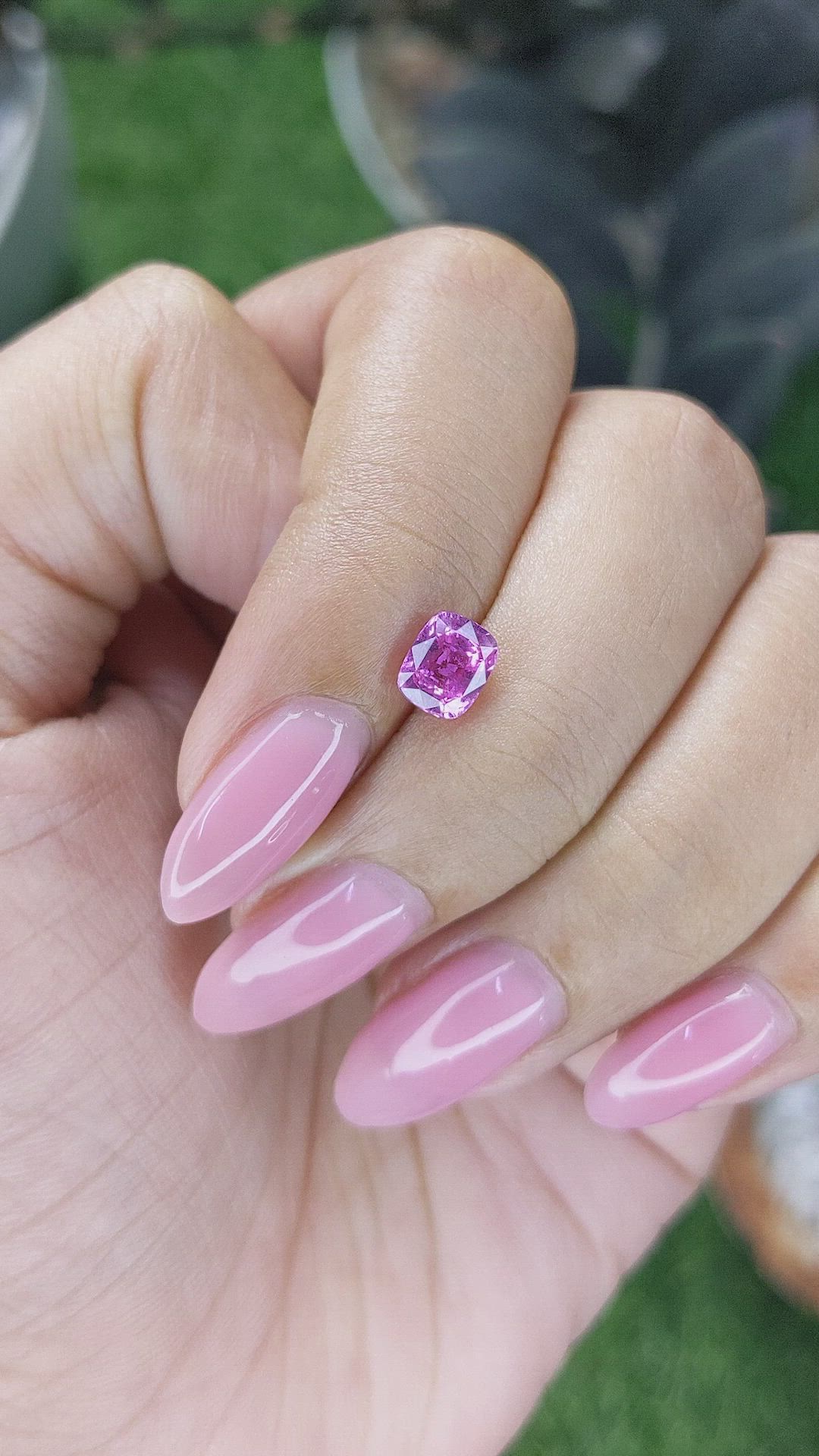 1.06 Ct. Pinkish Purple Sapphire from Madagascar Size Video
