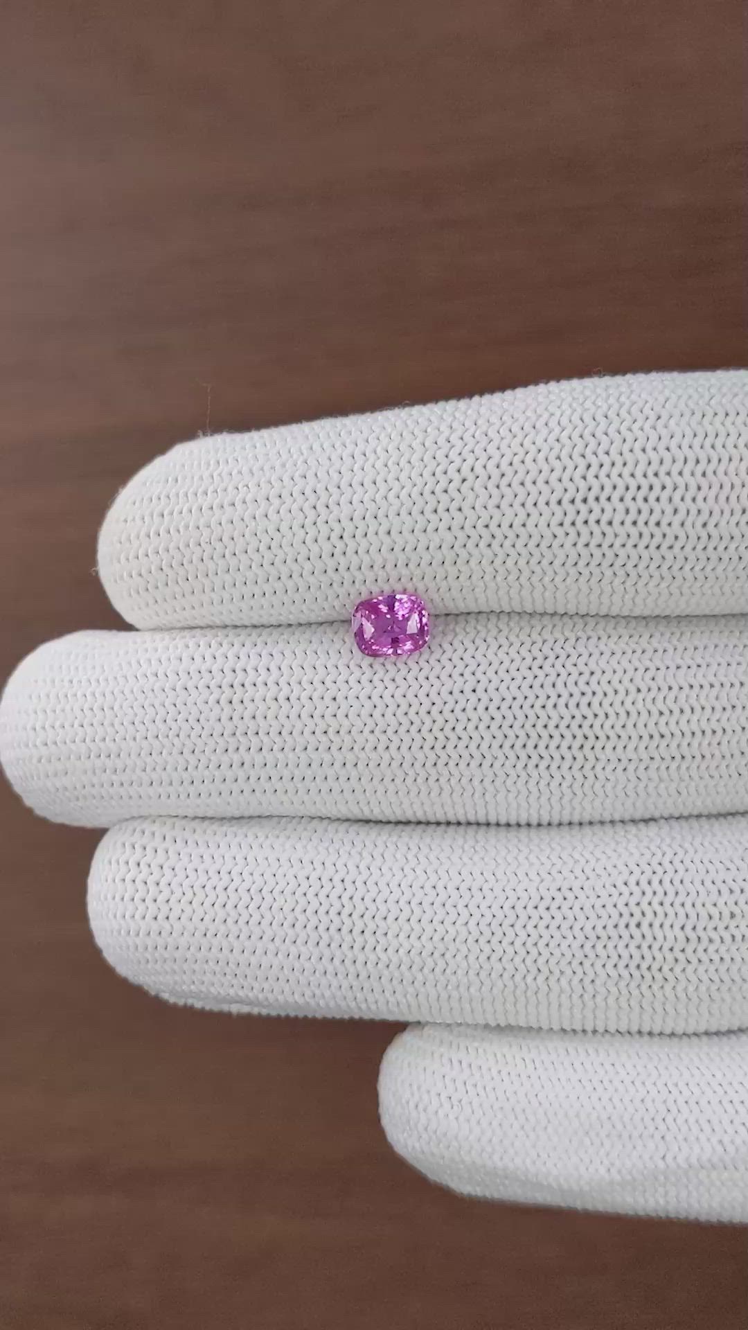 1.06 Ct. Pinkish Purple Sapphire from Madagascar Size Video