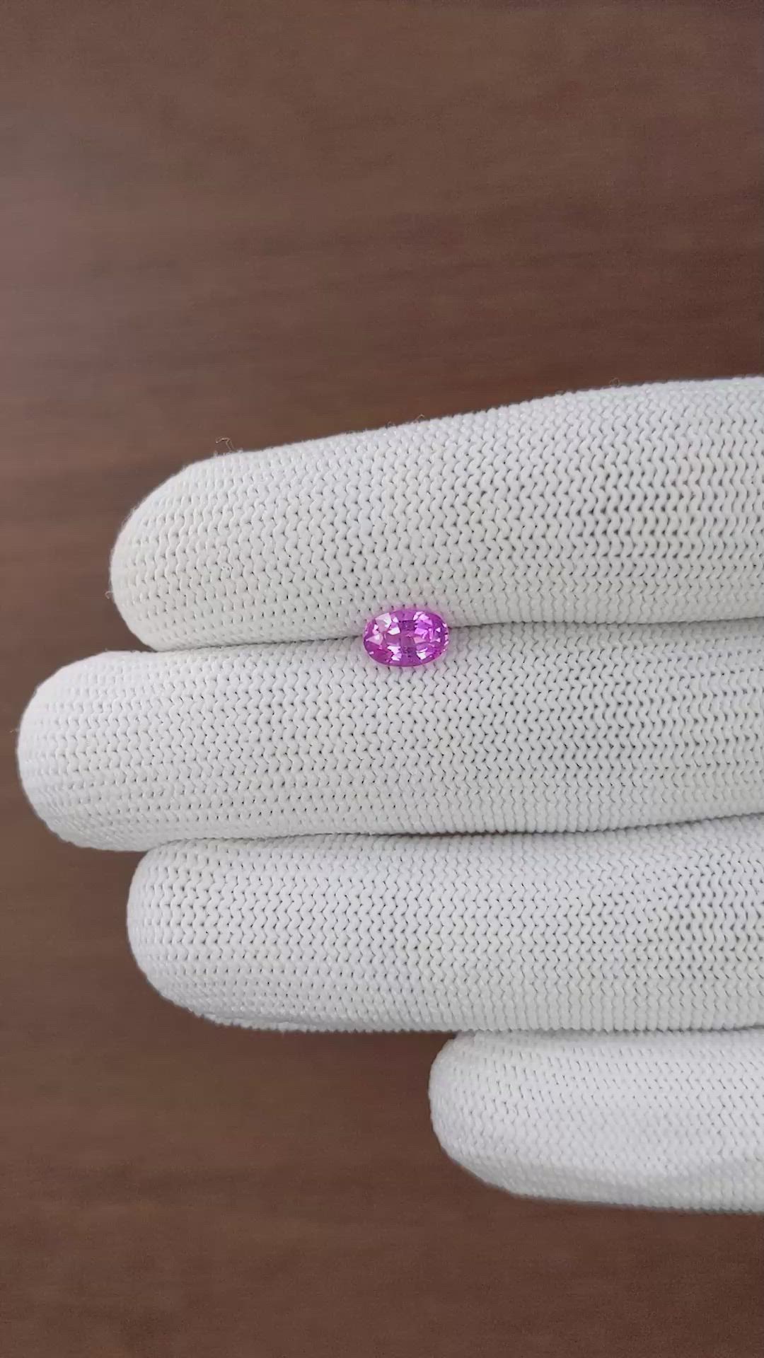 1.01 Ct. Pink Sapphire from Madagascar Size Video